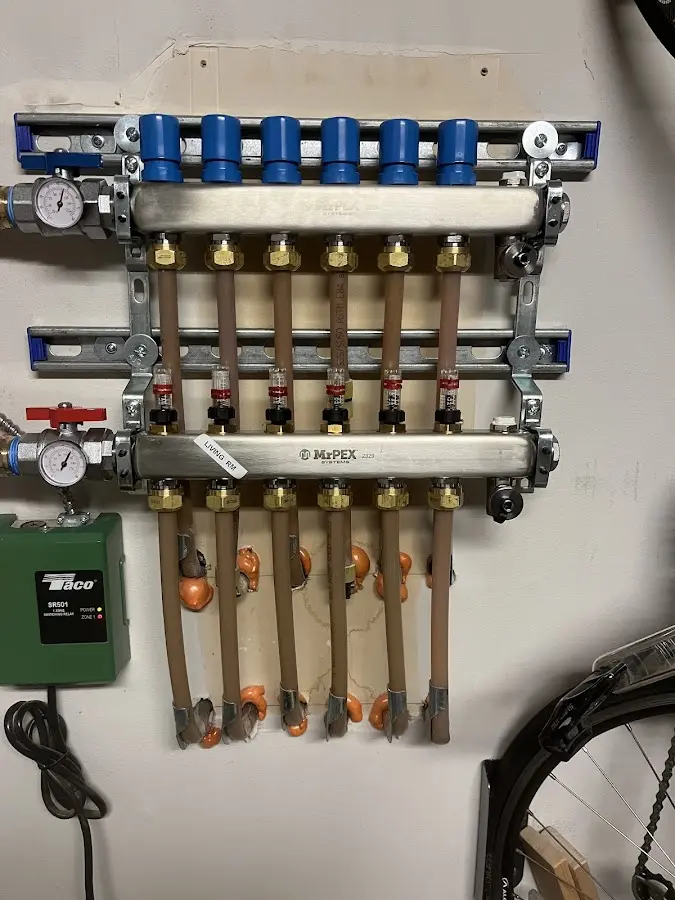 Plumber performing Gas Line Installation at a residential property in Solon